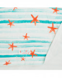 Serviette de bain poncho mousseline bambou + éponge starfish Serviette de bain poncho mousseline bambou + éponge starfish