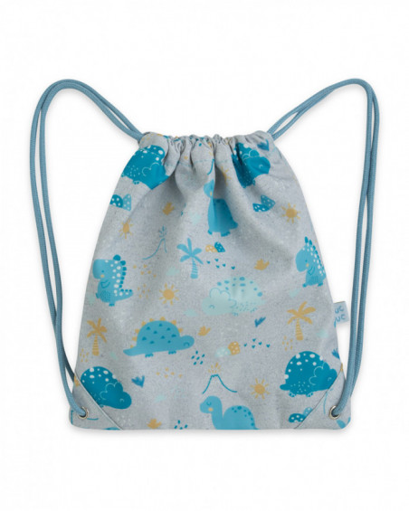 Set goûter sac+serviette+lunch hello dino gris Set goûter sac+serviette+lunch hello dino gris