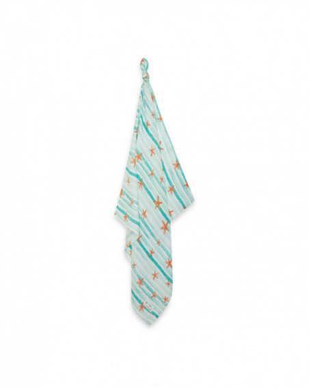 Mousseline bambou starfish vert Mousseline bambou starfish vert