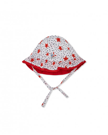 Bonnet en popeline étoiles fille blanche little pirates Bonnet en popeline étoiles fille blanche little pirates