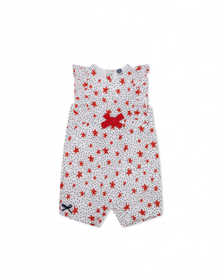 Grenouillère popelin étoiles fille blanche little pirates Grenouillère popelin étoiles fille blanche little pirates