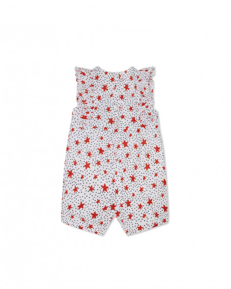 Grenouillère popelin étoiles fille blanche little pirates Grenouillère popelin étoiles fille blanche little pirates