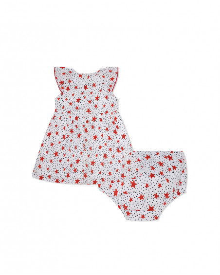 Robe en popeline étoiles fille blanche little pirates Robe en popeline étoiles fille blanche little pirates