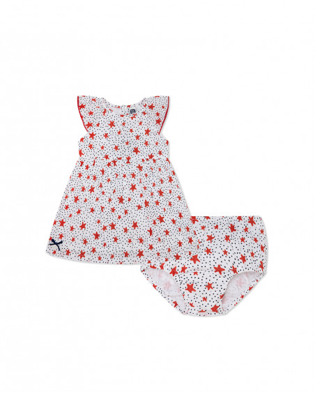 Robe en popeline étoiles fille blanche little pirates Robe en popeline étoiles fille blanche little pirates