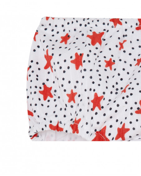 Robe en popeline étoiles fille blanche little pirates Robe en popeline étoiles fille blanche little pirates