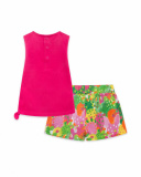 Tee-shirt et short en jersey imprimé fille rose funcactus Tee-shirt et short en jersey imprimé fille rose funcactus