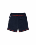 Bermuda en coton molletonné lacets garçon bleu surf club Bermuda en coton molletonné lacets garçon bleu surf club