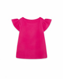 Tee-shirt en jersey volants fille fucsia basicos baby Tee-shirt en jersey volants fille fucsia basicos baby