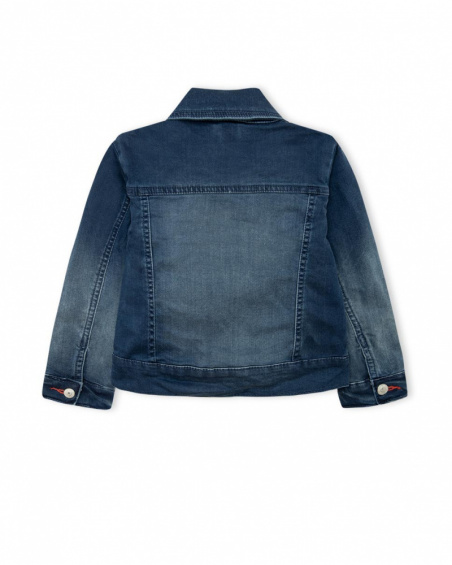 Veste en jeans boutons fille bleu red submarine Veste en jeans boutons fille bleu red submarine