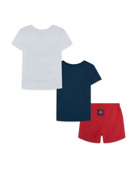 2 tee-shirt et bermuda en jersey message garçon bleu enjoy the 2 tee-shirt et bermuda en jersey message garçon bleu enjoy the