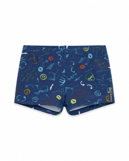 Boxer imprimé garçon bleu free time Boxer imprimé garçon bleu free time