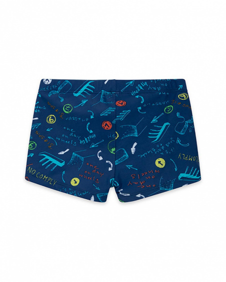 Boxer imprimé garçon bleu free time Boxer imprimé garçon bleu free time