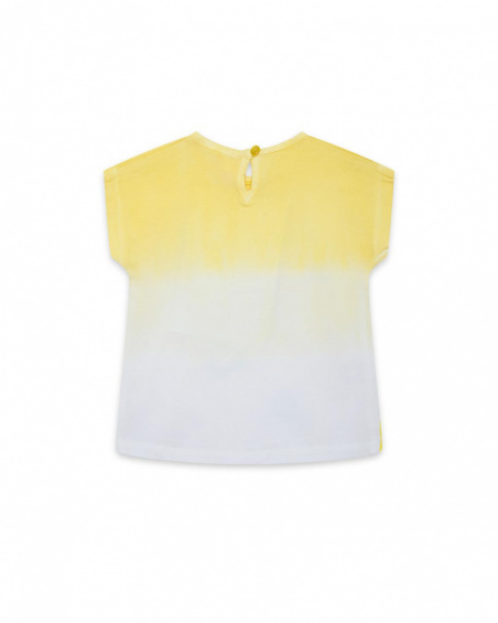 Tee-shirt en jersey fleurs fille jaune funcactus Tee-shirt en jersey fleurs fille jaune funcactus