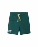 Bermuda en jersey lacets garçon vert in the jungle Bermuda en jersey lacets garçon vert in the jungle