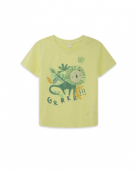 Tee-shirt en jersey lion garçon vert in the jungle