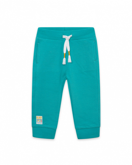 Pantalon en peluche jogging garçon bleu fruitty time Pantalon en peluche jogging garçon bleu fruitty time
