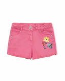 Short en sergé fleurs fille rose ready to bloom Short en sergé fleurs fille rose ready to bloom