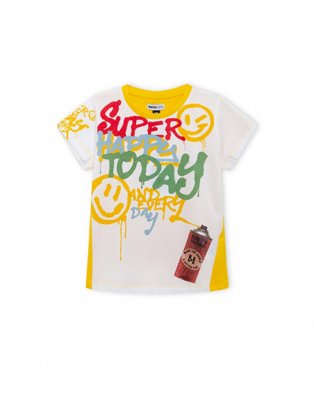 T-shirt spray happy message T-shirt spray happy message