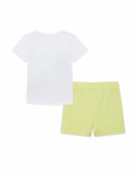 Tee-shirt et bermuda en jersey lacets garçon blanche in the Tee-shirt et bermuda en jersey lacets garçon blanche in the