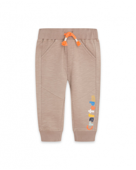 Pantalon en peluche marron Boy Crafted