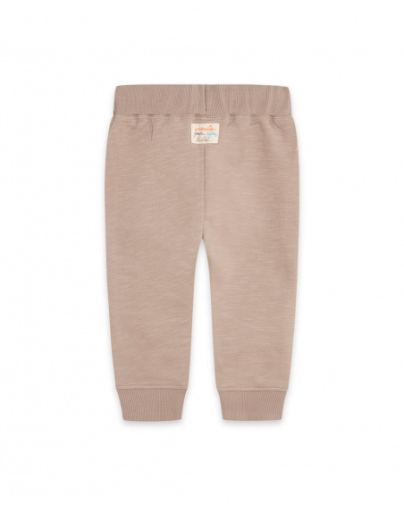 Pantalon en peluche marron Boy Crafted