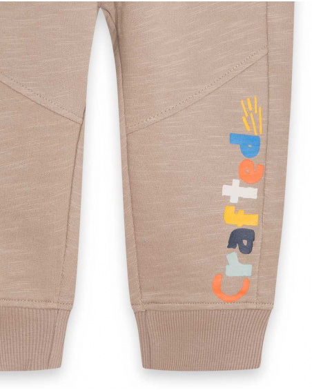 Pantalon en peluche marron Boy Crafted