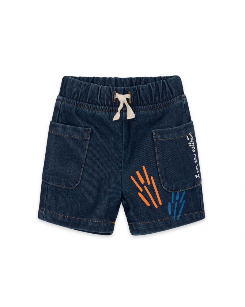 Blue Denim Bermuda Boy Fabriqué