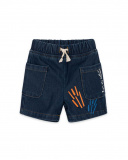 Blue Denim Bermuda Boy Fabriqué Blue Denim Bermuda Boy Fabriqué