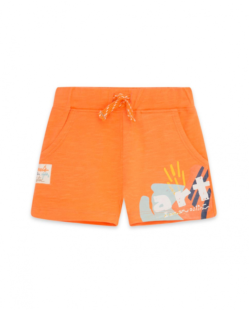 Orange Peluche Bermuda Boy Fabriqué