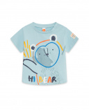 T-shirt en maille bleu et orange Boy Crafted T-shirt en maille bleu et orange Boy Crafted