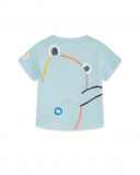 T-shirt en maille bleu et orange Boy Crafted T-shirt en maille bleu et orange Boy Crafted