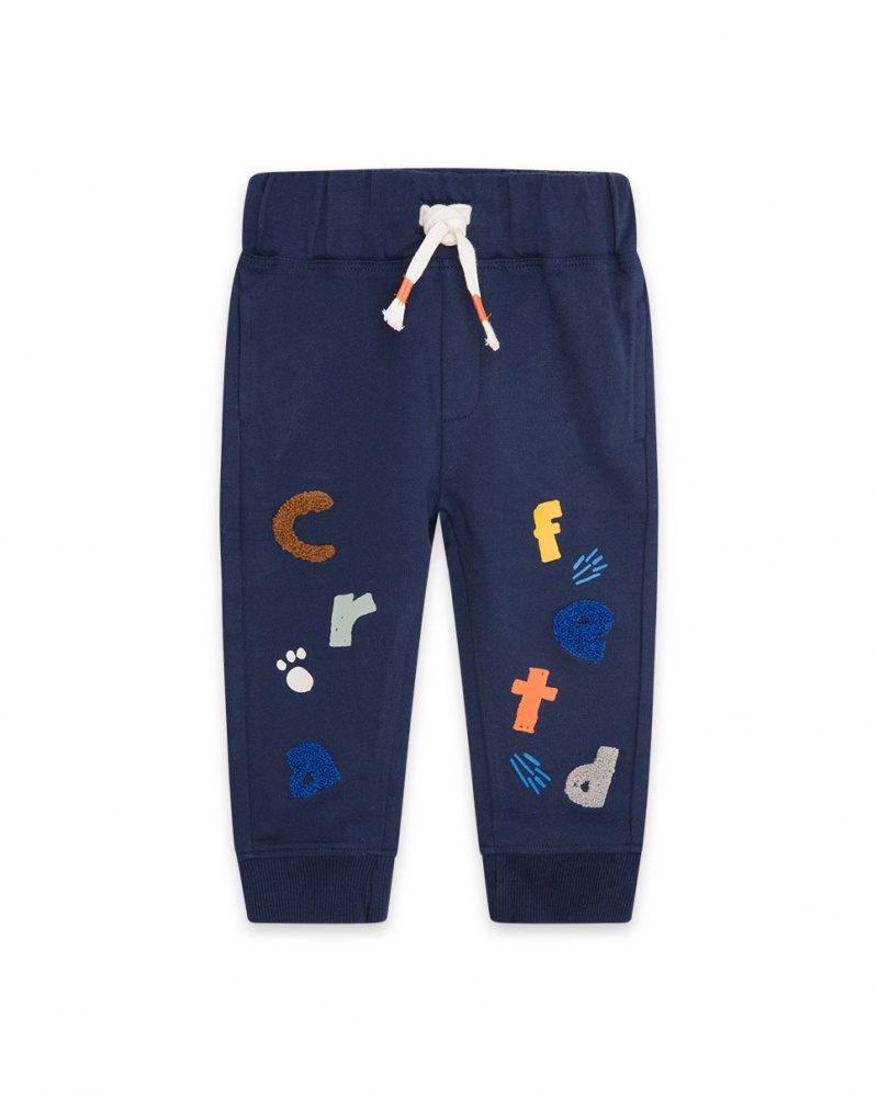 Pantalon en peluche bleu garçon fabriqué