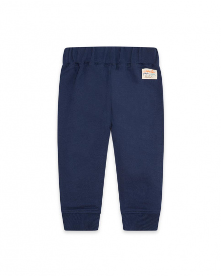 Pantalon en peluche bleu garçon fabriqué
