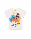 T-shirt en maille beige et orange Boy Crafted T-shirt en maille beige et orange Boy Crafted