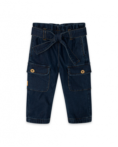 Pantalon en jean bleu Girl Crafted Pantalon en jean bleu Girl Crafted