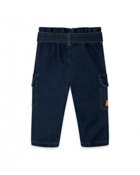 Pantalon en jean bleu Girl Crafted Pantalon en jean bleu Girl Crafted