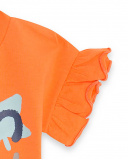 T-shirt en maille orange et bleu Girl Crafted T-shirt en maille orange et bleu Girl Crafted