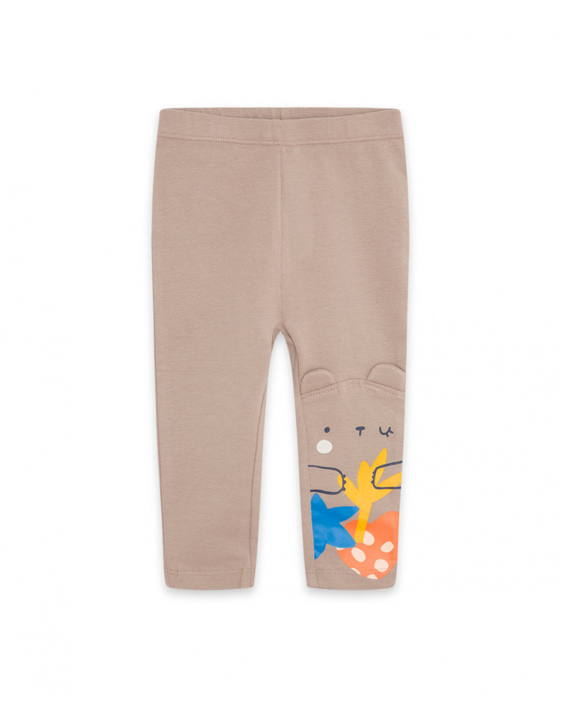 Legging en tricot marron pour fille Crafted