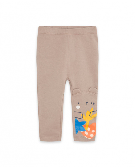 Legging en tricot marron pour fille Crafted Legging en tricot marron pour fille Crafted