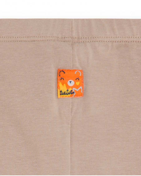 Legging en tricot marron pour fille Crafted Legging en tricot marron pour fille Crafted