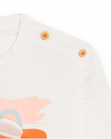 T-shirt en maille beige Girl Crafted T-shirt en maille beige Girl Crafted