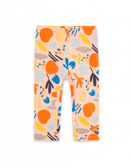 Legging en peluche orange fabriqué par une fille Legging en peluche orange fabriqué par une fille