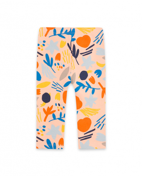 Legging en peluche orange fabriqué par une fille Legging en peluche orange fabriqué par une fille