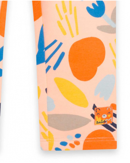 Legging en peluche orange fabriqué par une fille Legging en peluche orange fabriqué par une fille