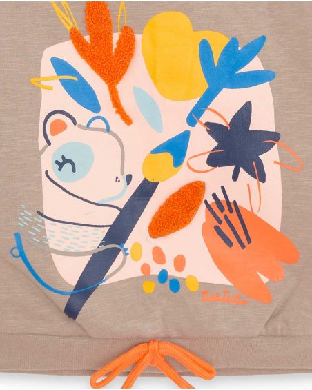 Sweat marron en peluche pour fille Crafted Sweat marron en peluche pour fille Crafted