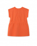 Robe en tricot orange fille confectionnée Robe en tricot orange fille confectionnée