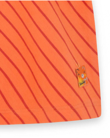 Robe en tricot orange fille confectionnée Robe en tricot orange fille confectionnée