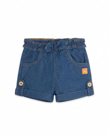 Short en denim bleu pour fille Short en denim bleu pour fille