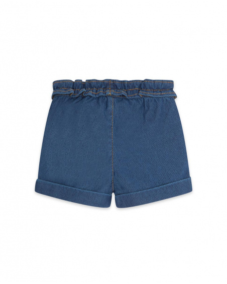 Short en denim bleu pour fille Short en denim bleu pour fille
