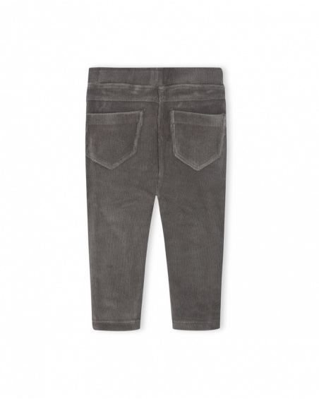 Jegging Velours Gris Fille Basics Bébé W23 Jegging Velours Gris Fille Basics Bébé W23